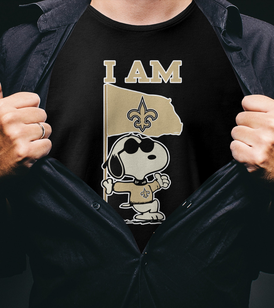 I Am New Orleans Saints Snoopy T-Shirt