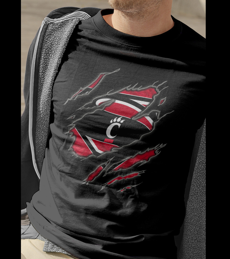 Cincinnati Bearcats Superman Logo Claw T-Shirt