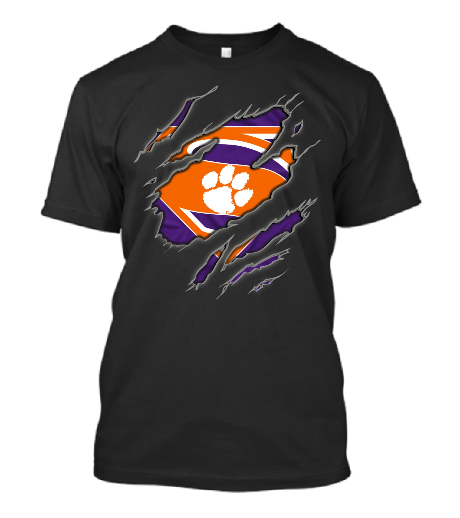 Clemson Tigers Logo Claw Superman 1 T-Shirt
