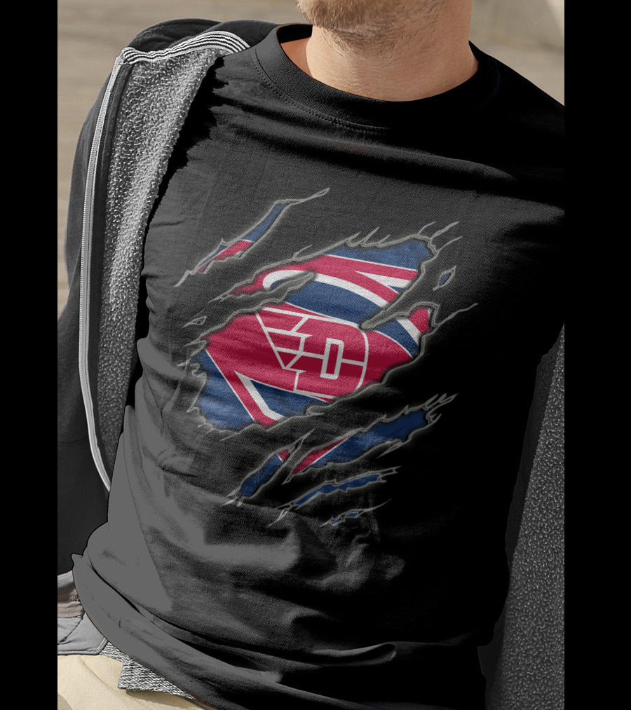Dayton Flyers Superman Logo Claw Marks T-Shirt