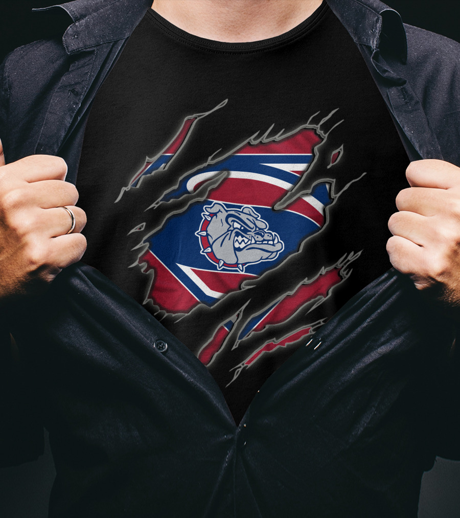 Gonzaga Bulldogs Logo Bold Superman-Inspired T-Shirt