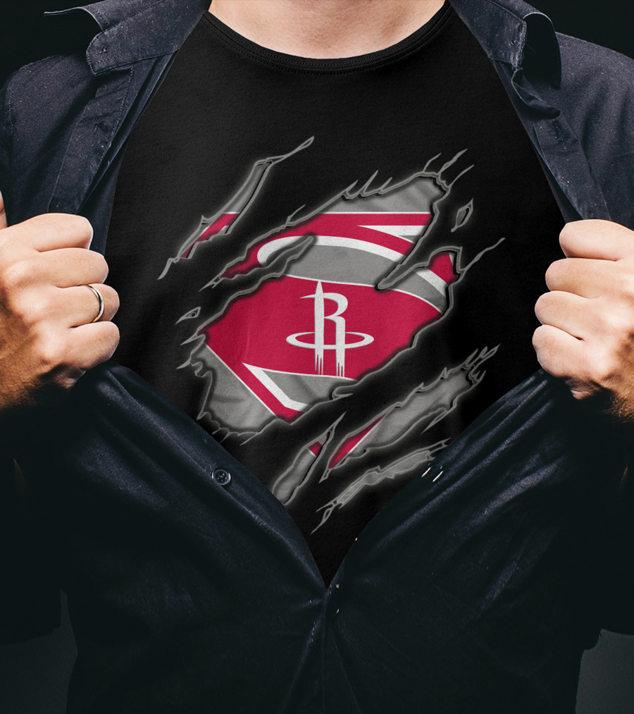 Houston Rockets Superman Claw T-Shirt