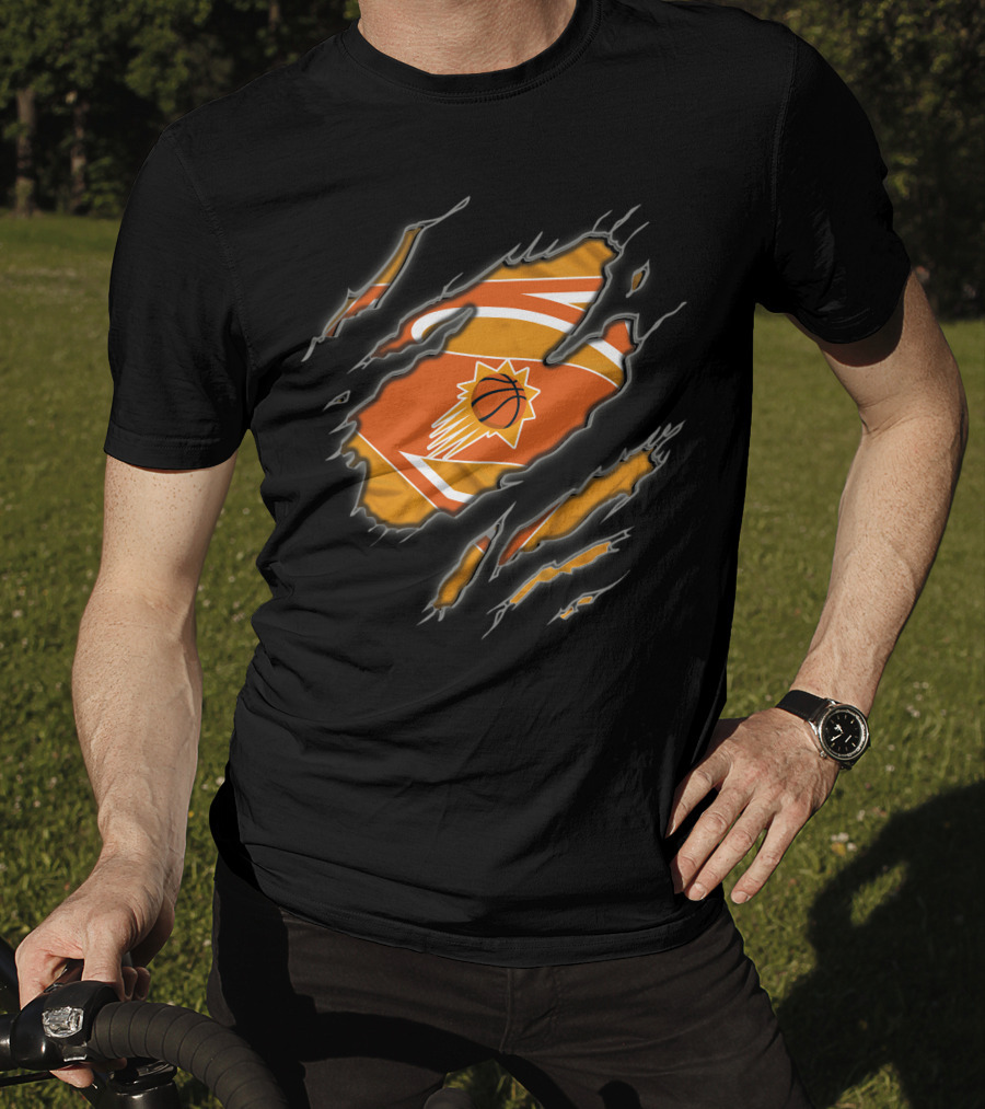 Phoenix Suns Basketball Logo Superman Torn T-Shirt