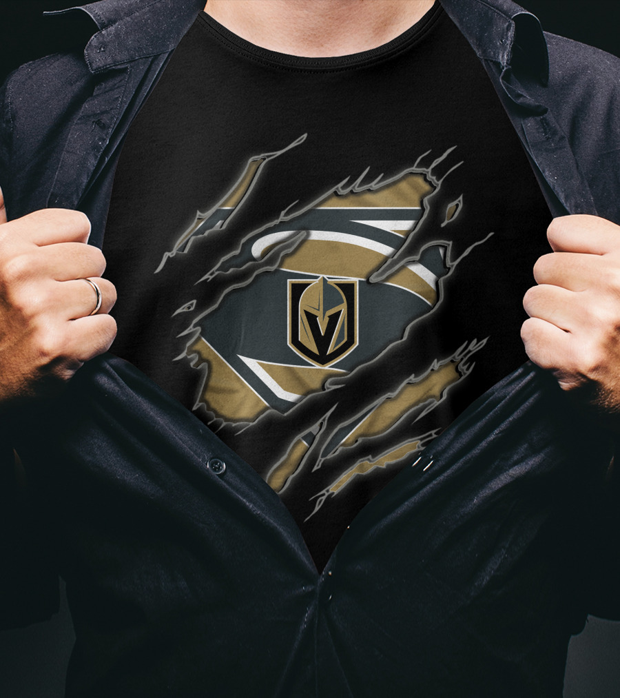 Vegas Golden Knights Superman Logo Warrior T-Shirt
