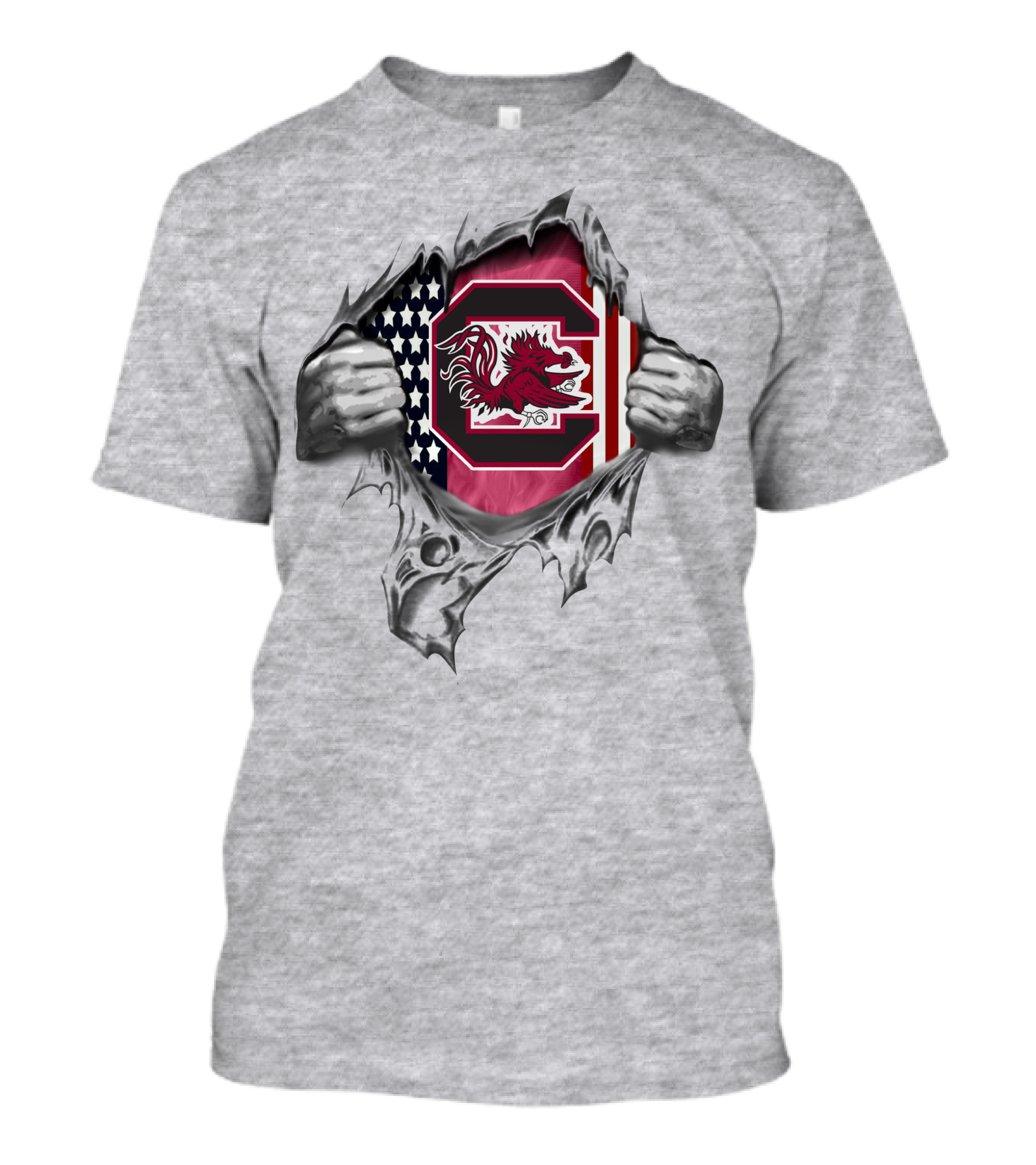 South Carolina Gamecocks American Flag T-Shirt