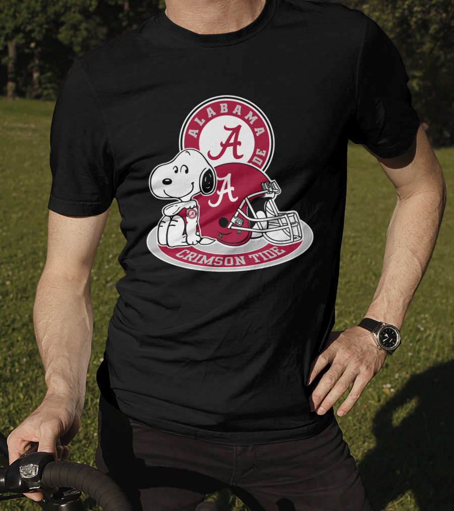 Alabama Crimson Tide Snoopy Helmet T-Shirt