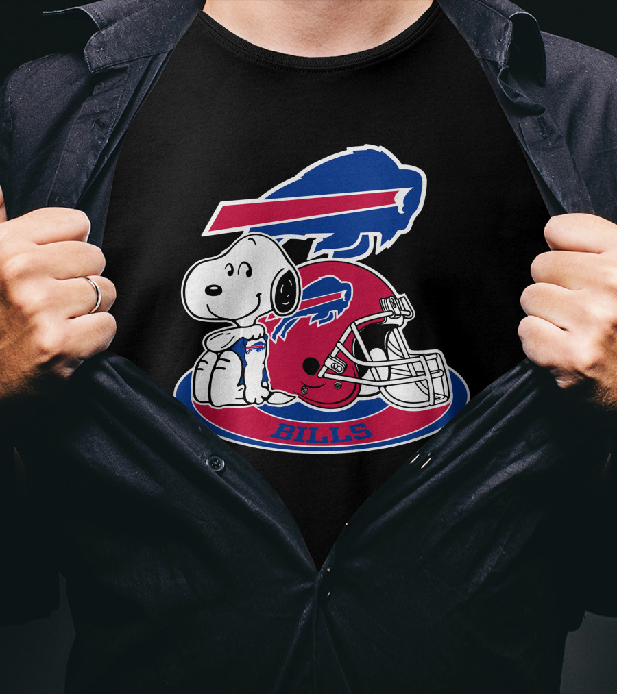 Buffalo Bills Snoopy Helmet T-Shirt