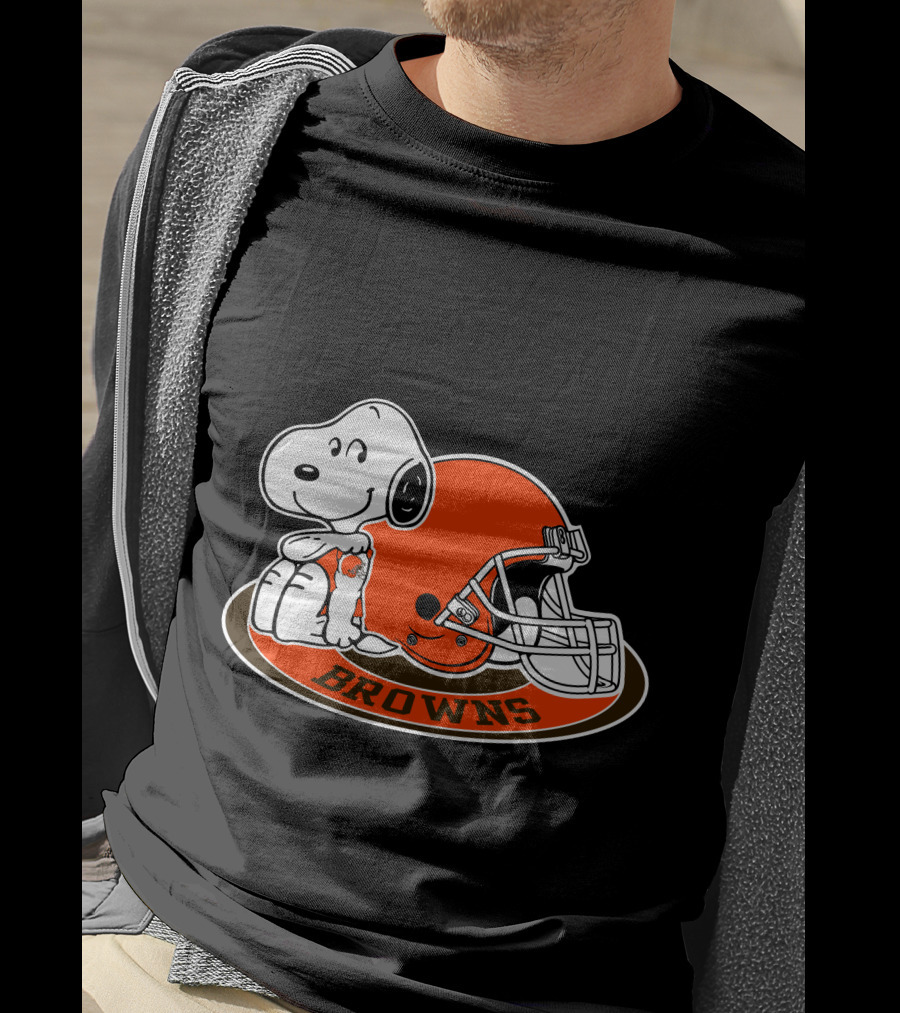 Snoopy Cleveland Browns Helmet Browns T-Shirt