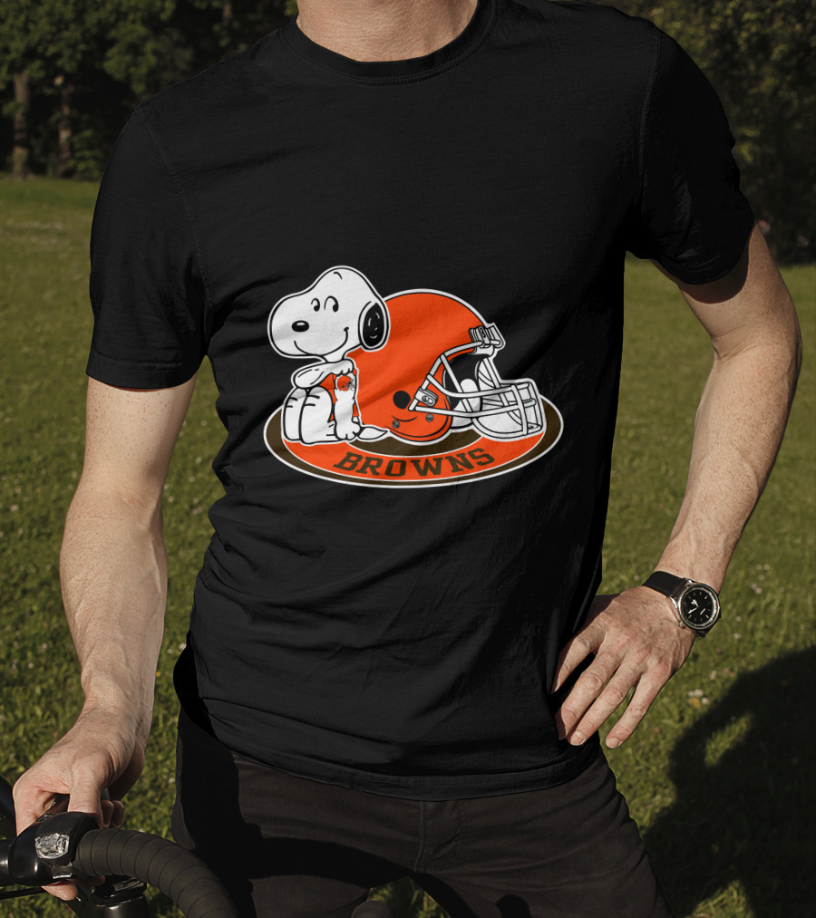 Snoopy Cleveland Browns Helmet Browns T-Shirt