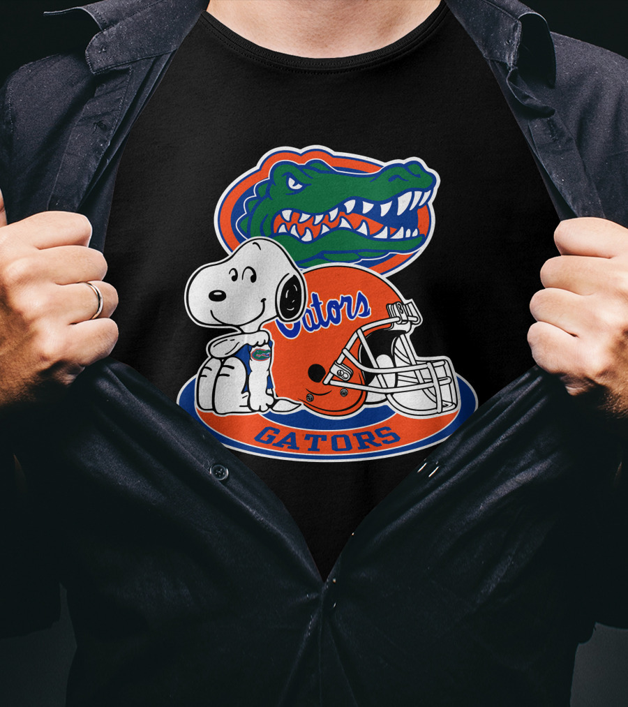Florida Gators Snoopy Football Helmet Gators T-Shirt