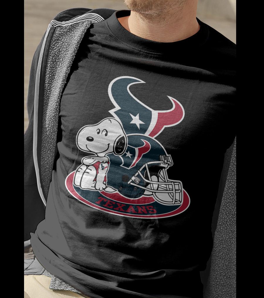 Houston Texans Snoopy Helmet T-Shirt