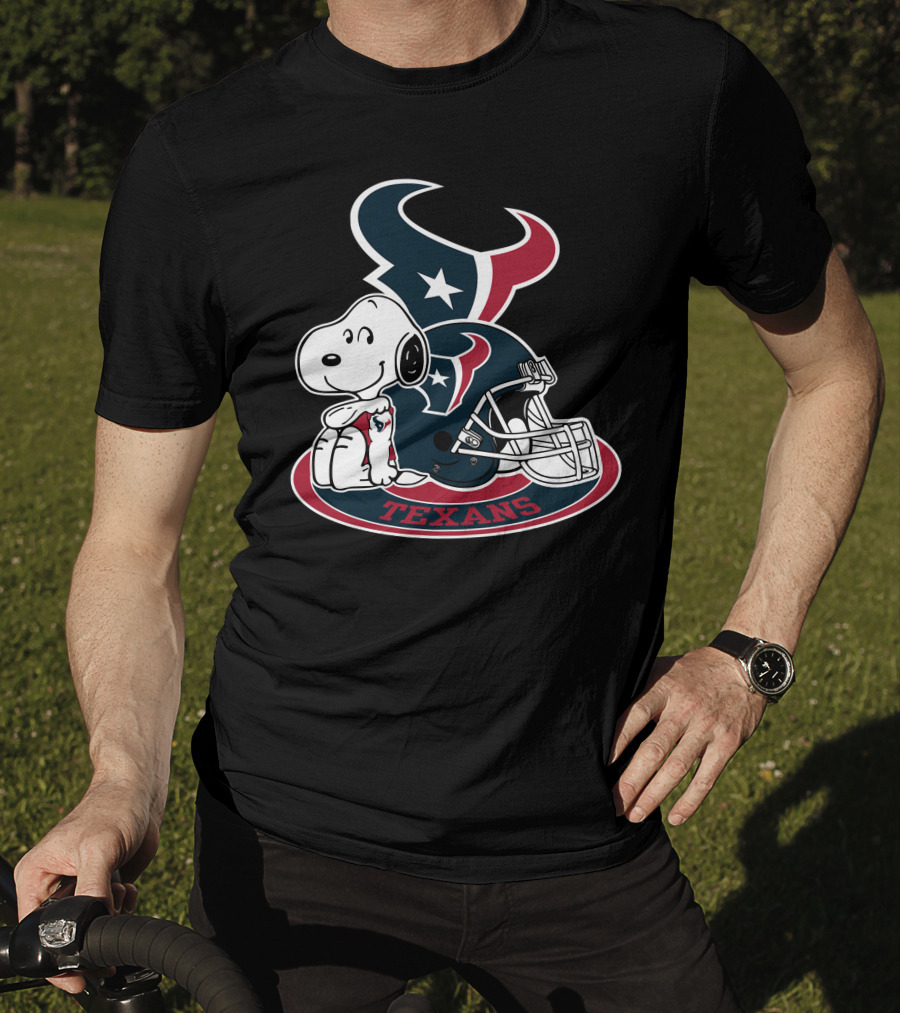 Houston Texans Snoopy Helmet T-Shirt