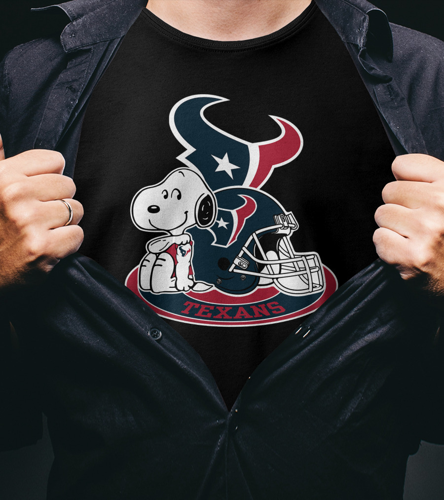 Houston Texans Snoopy Helmet T-Shirt