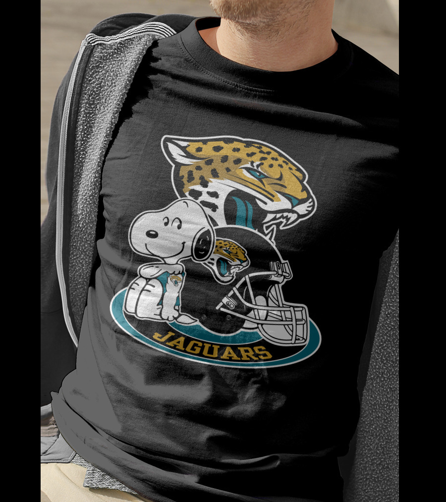 Jacksonville Jaguars Snoopy Helmet T-Shirt