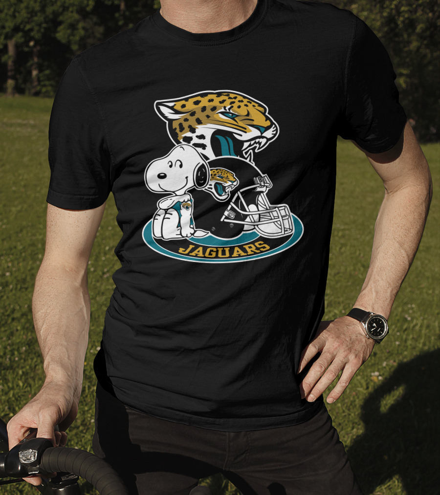 Jacksonville Jaguars Snoopy Helmet T-Shirt