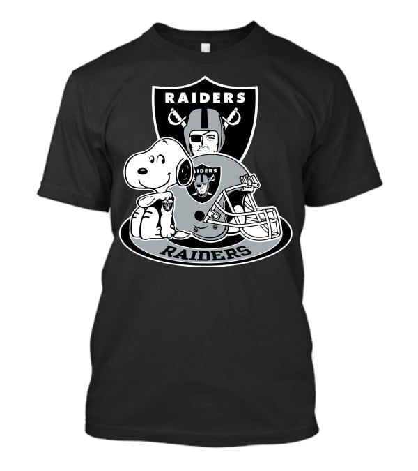 Las Vegas Raiders Snoopy Helmet And Shield T-Shirt