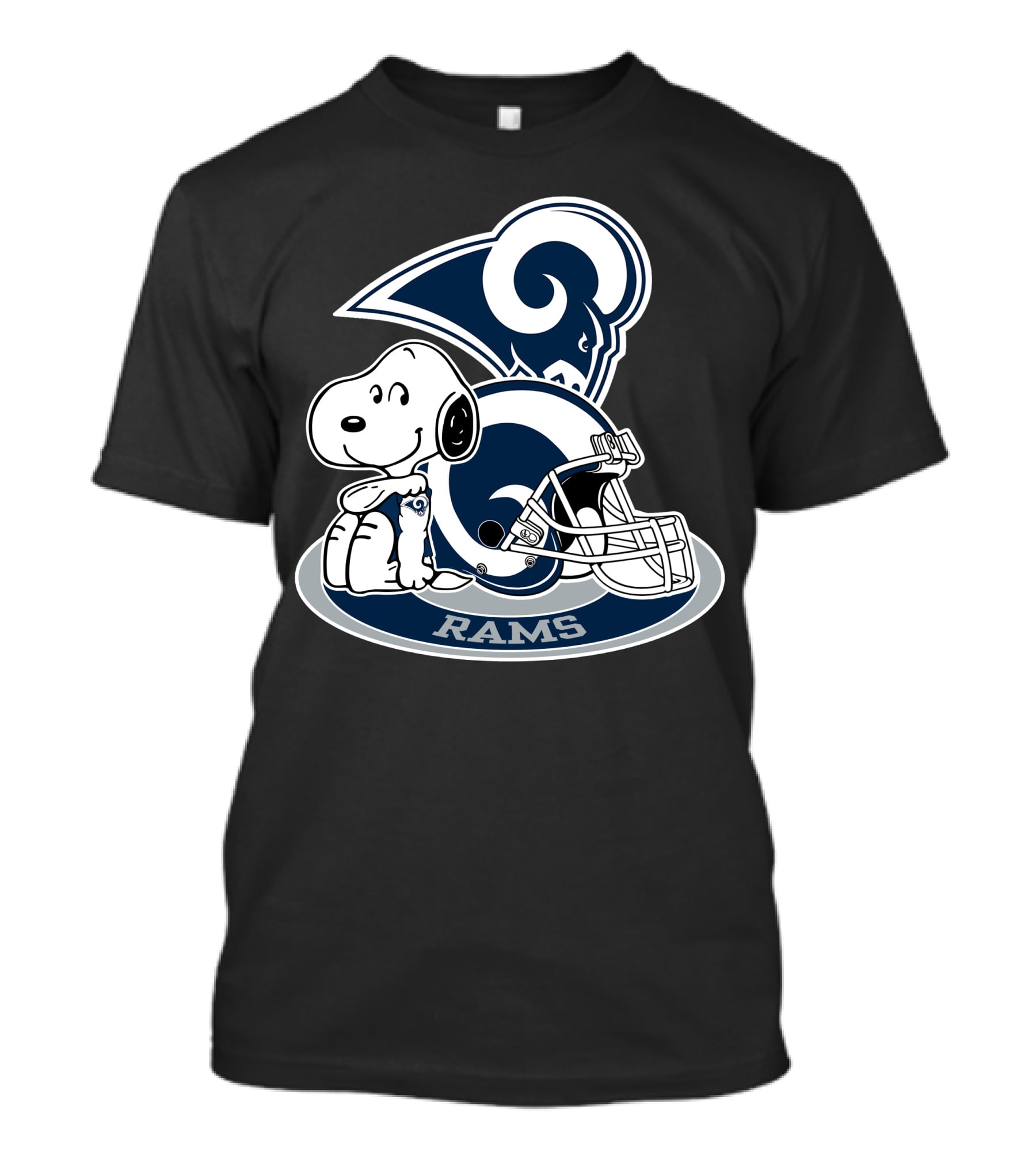 Los Angeles Rams Snoopy Football Helmet T-Shirt