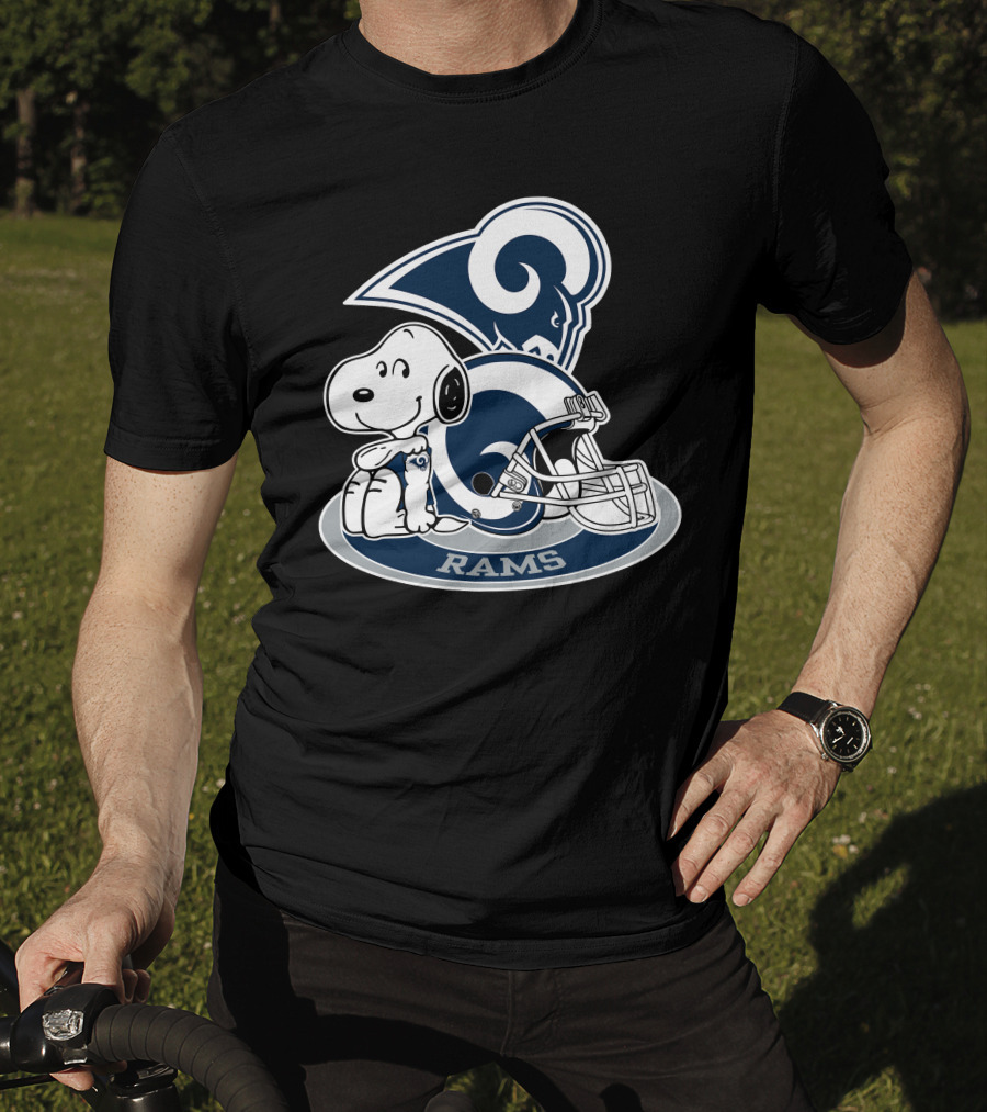 Los Angeles Rams Snoopy Football Helmet T-Shirt