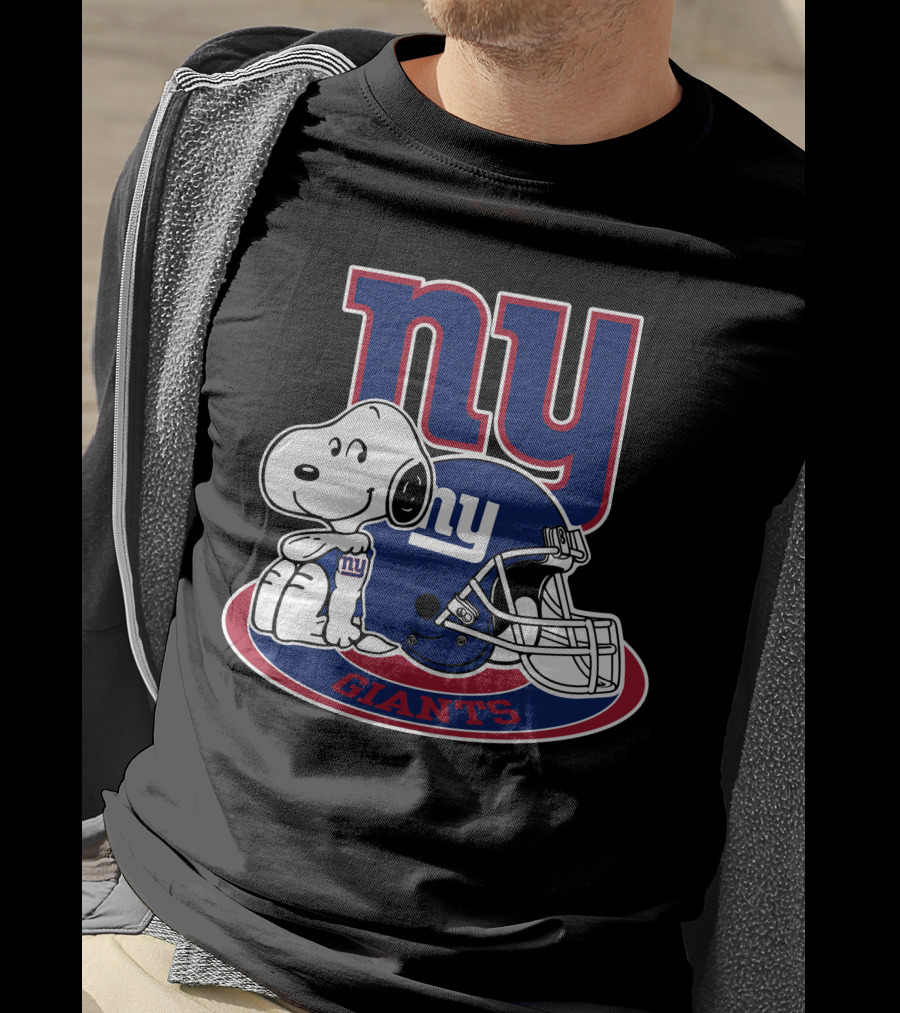 Ny Giants Snoopy Helmet Football T-Shirt