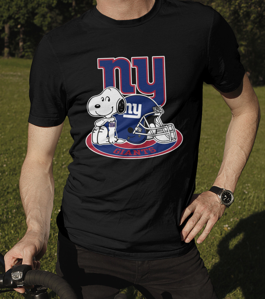 Ny Giants Snoopy Helmet Football T-Shirt