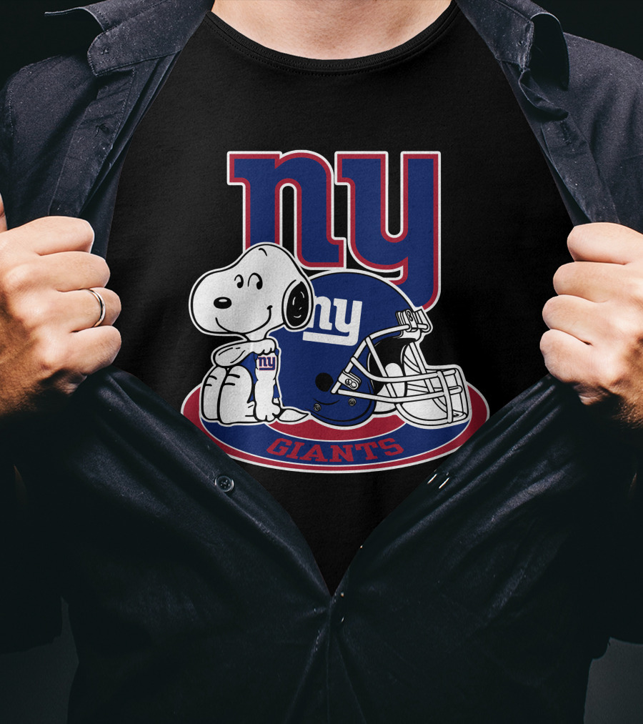 Ny Giants Snoopy Helmet Football T-Shirt