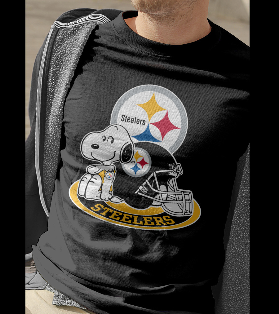 Steelers Snoopy Pittsburgh Helmet Nfl Peanuts Football Combination T-Shirt