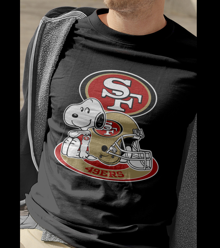 San Francisco 49ers Sf Snoopy Football Helmet 49ers T-Shirt