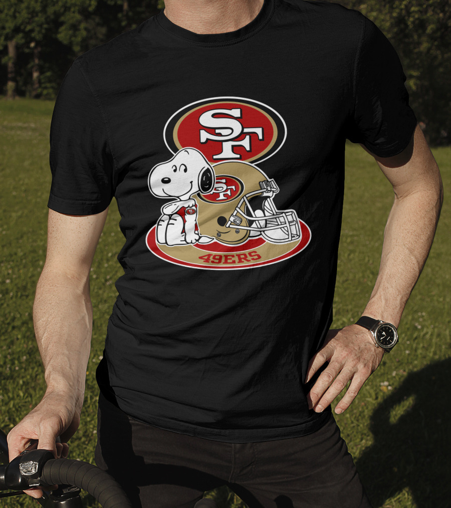 San Francisco 49ers Sf Snoopy Football Helmet 49ers T-Shirt