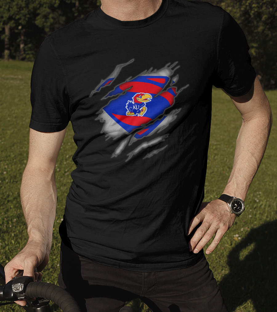 Kansas Jayhawks Ku Superman Jayhawk T-Shirt
