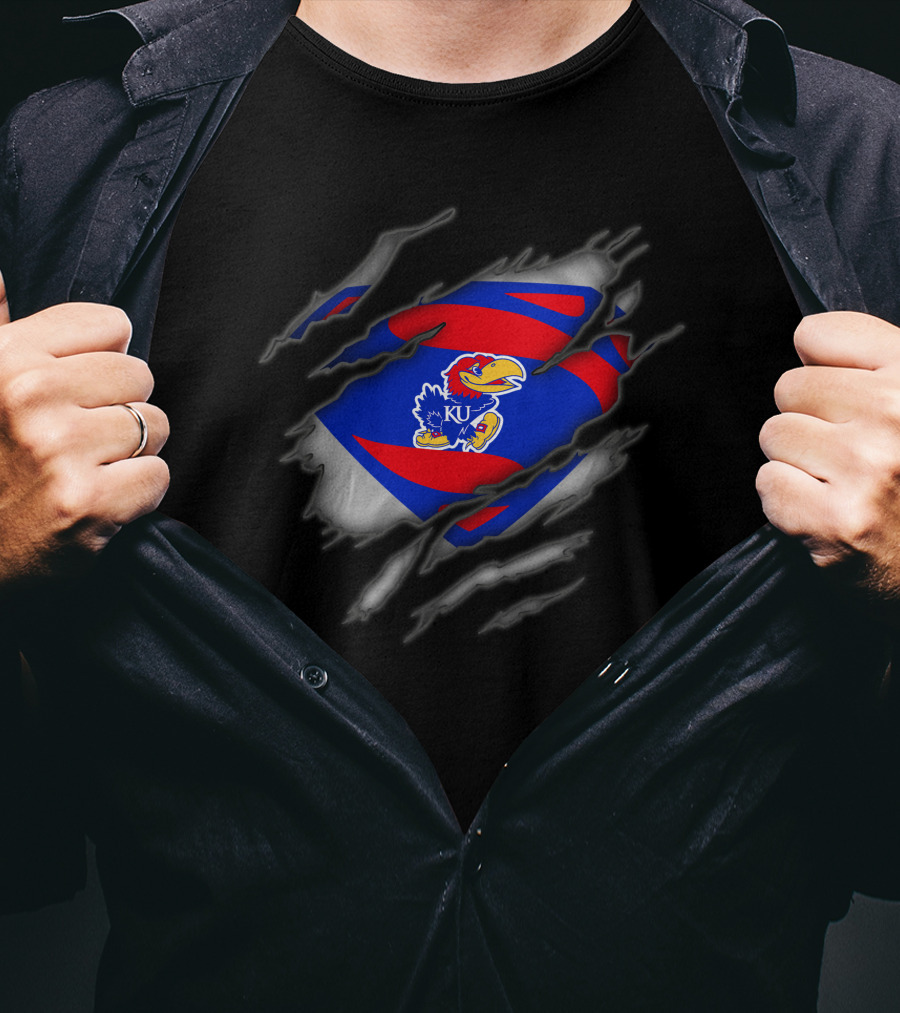 Kansas Jayhawks Ku Superman Jayhawk T-Shirt