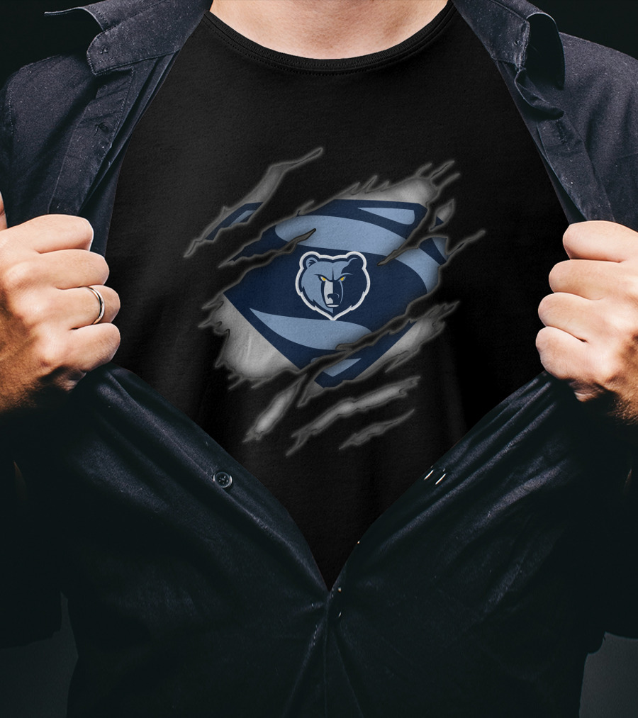 Memphis Grizzlies Logo Superhero Blend T-Shirt