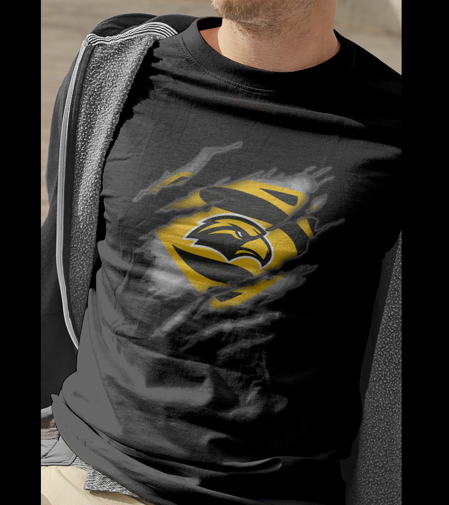 Southern Mississippi Golden Eagles Superman Style Emblem With Eagle T-Shirt