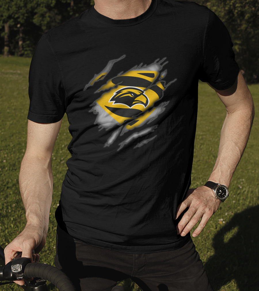 Southern Mississippi Golden Eagles Superman Style Emblem With Eagle T-Shirt