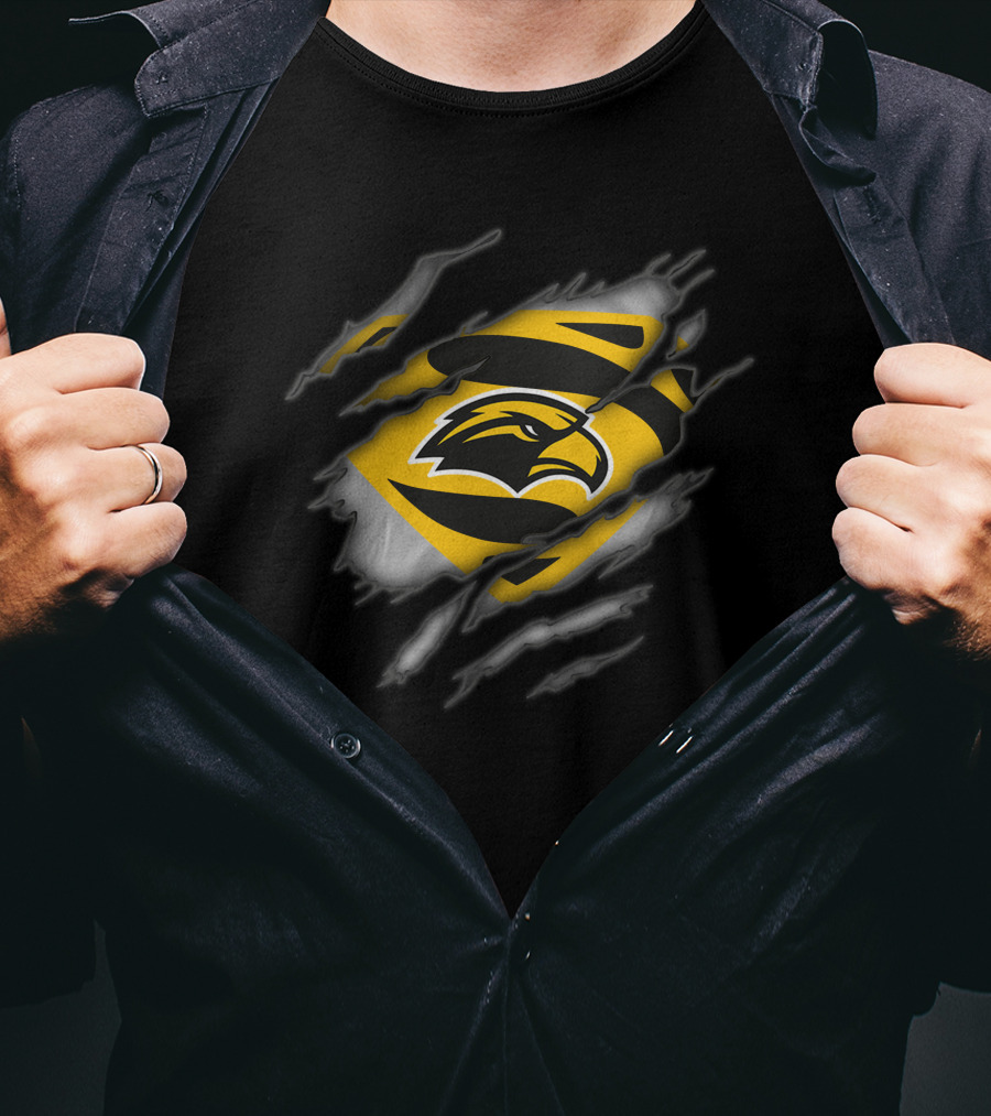 Southern Mississippi Golden Eagles Superman Style Emblem With Eagle T-Shirt