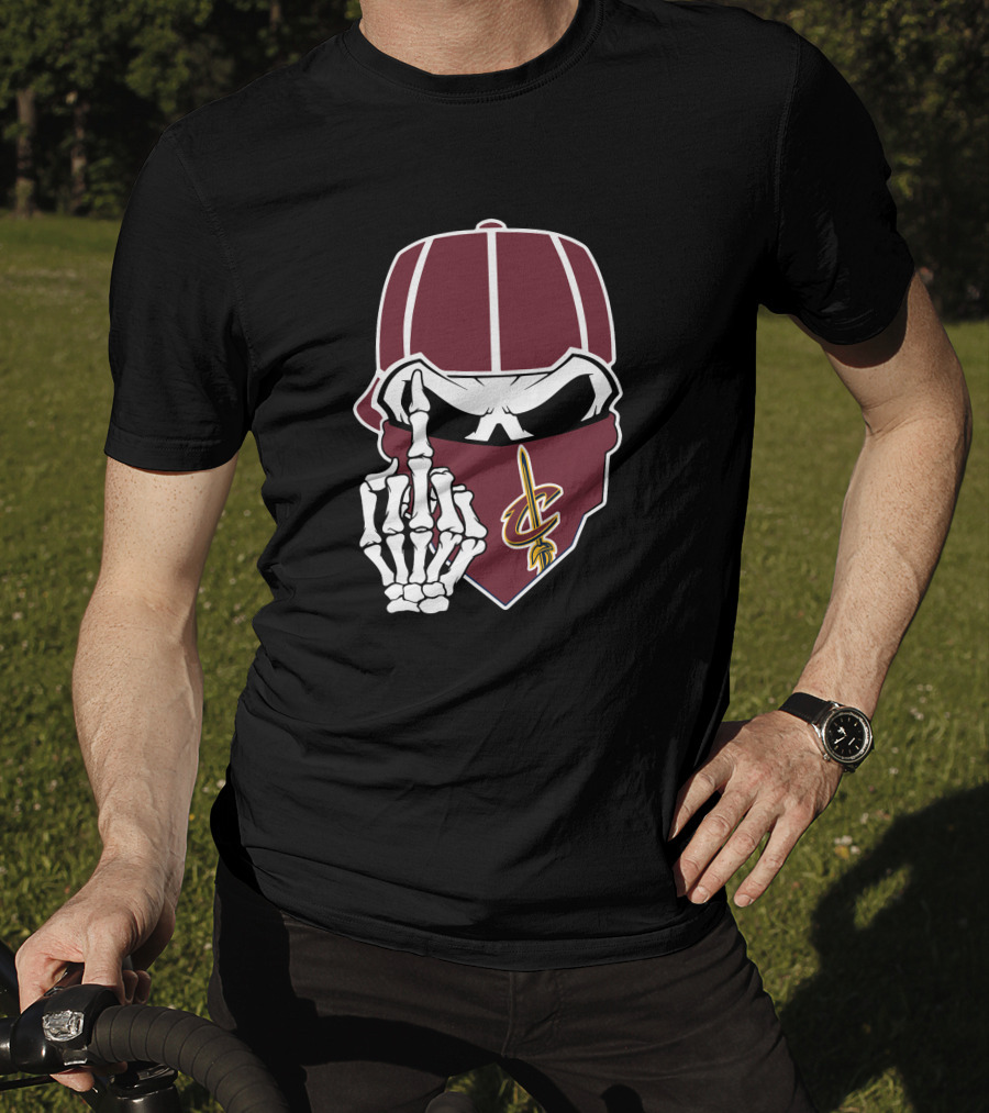 Cleveland Cavaliers Skull Cap Hand Gesture T-Shirt