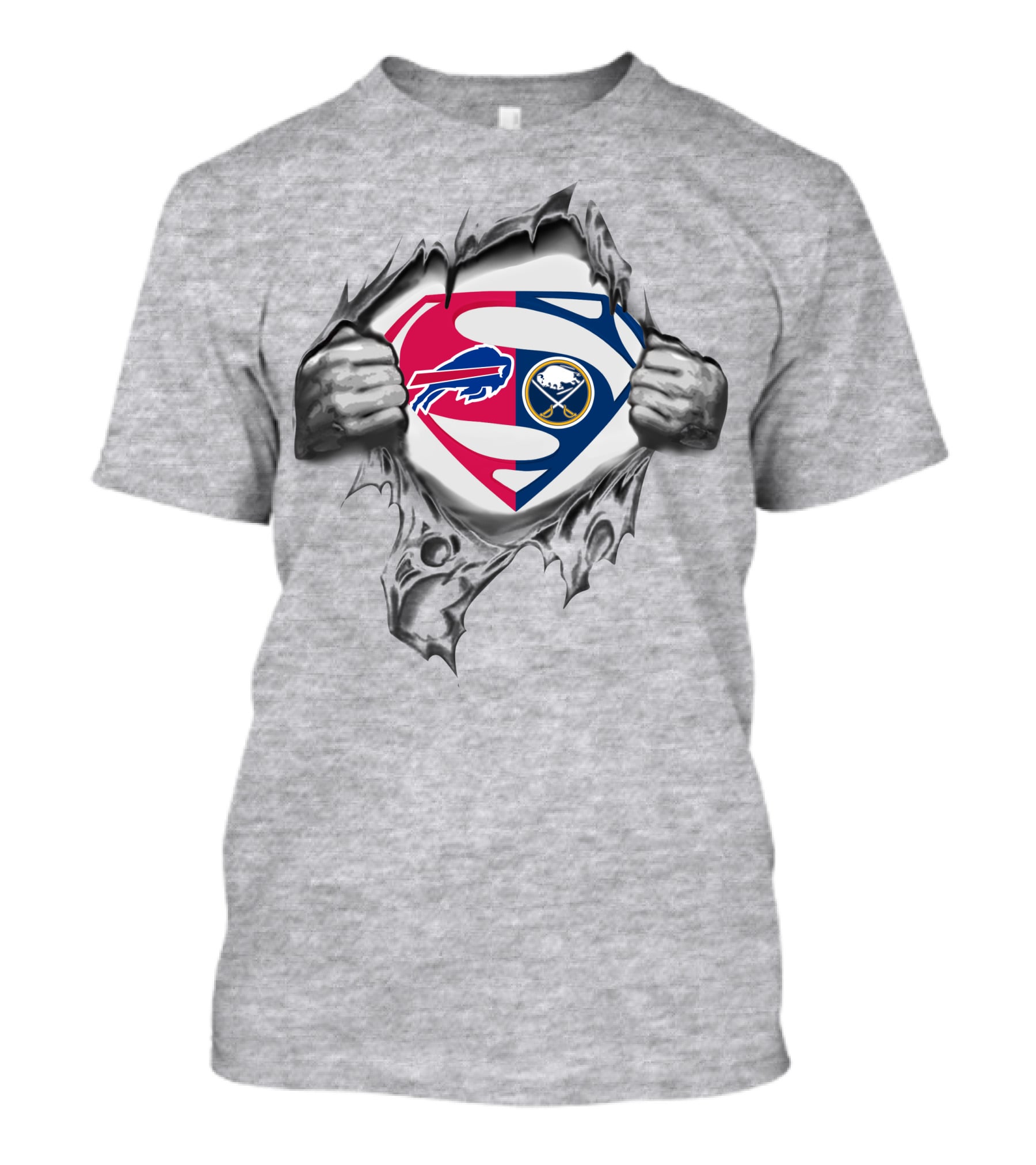 Buffalo Bills Buffalo Sabres Superman Logo Mashup T-Shirt