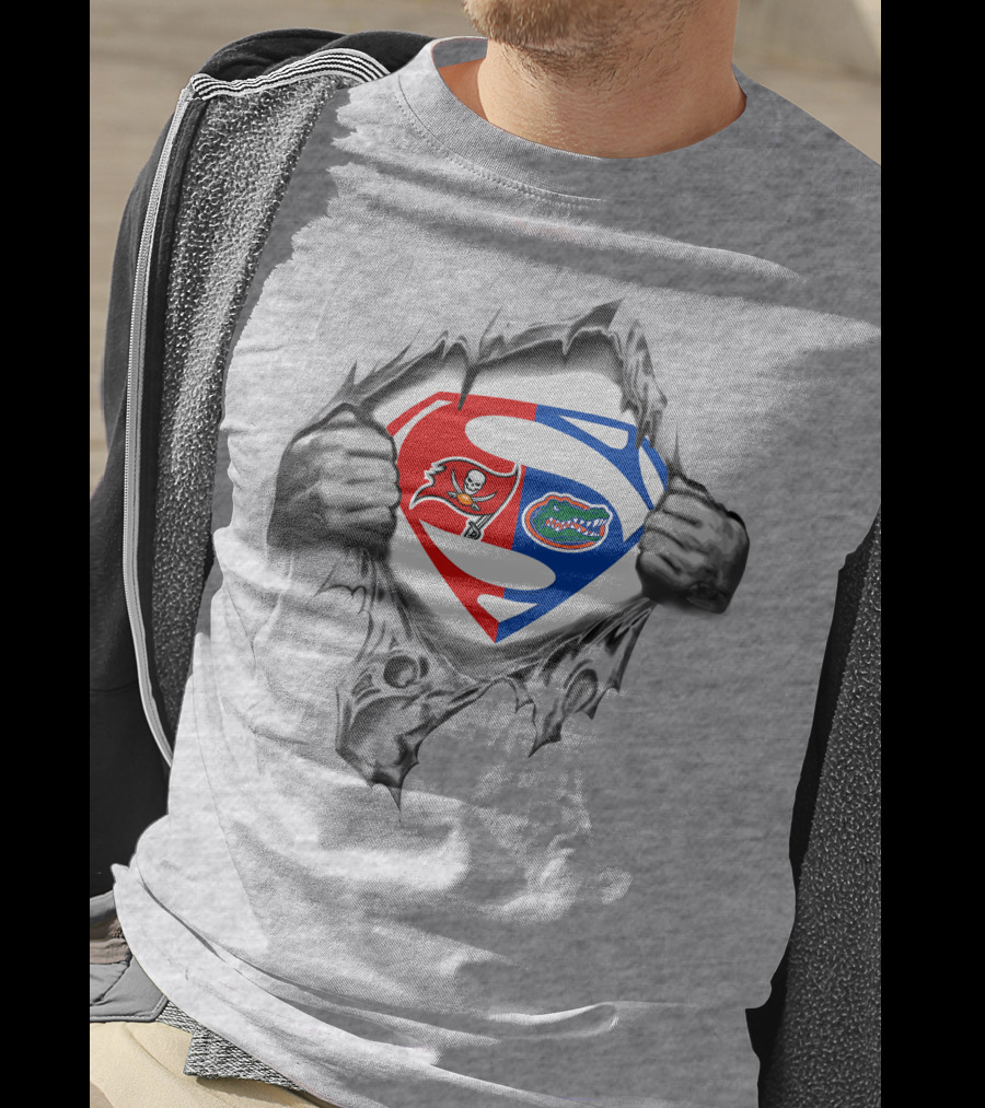 Buccaneers Florida Gators Superman Logo Mashup T-Shirt