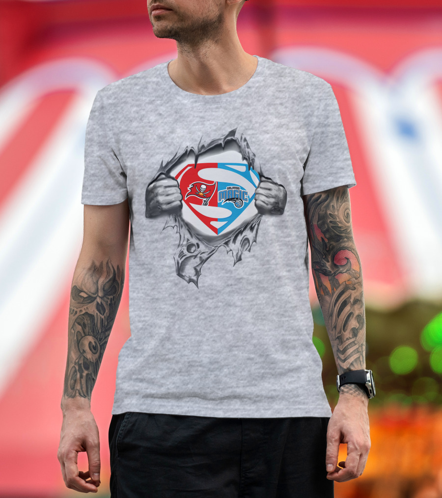 Buccaneers Orlando Magic Superman Tear Symbol T-Shirt