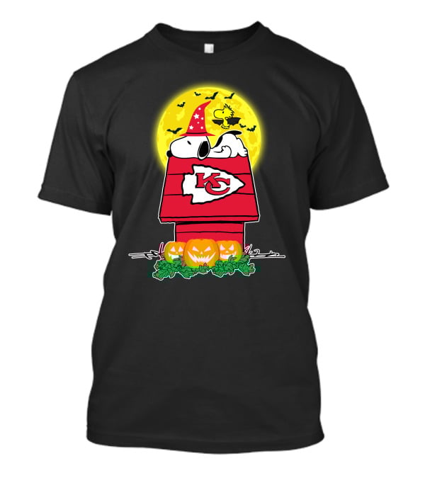 Kansas City Chiefs Snoopy Halloween Pumpkin Doghouse Moon Festival T-Shirt