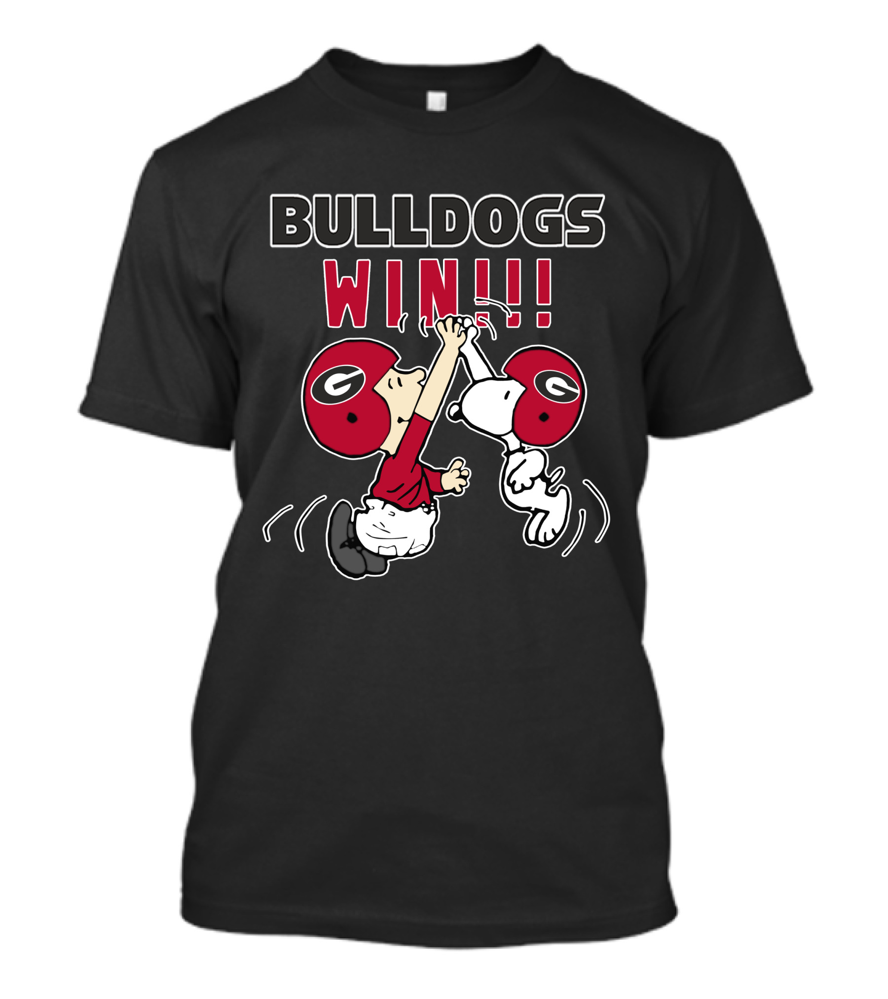 Bulldogs Win High Five Georgia Helmets T-Shirt