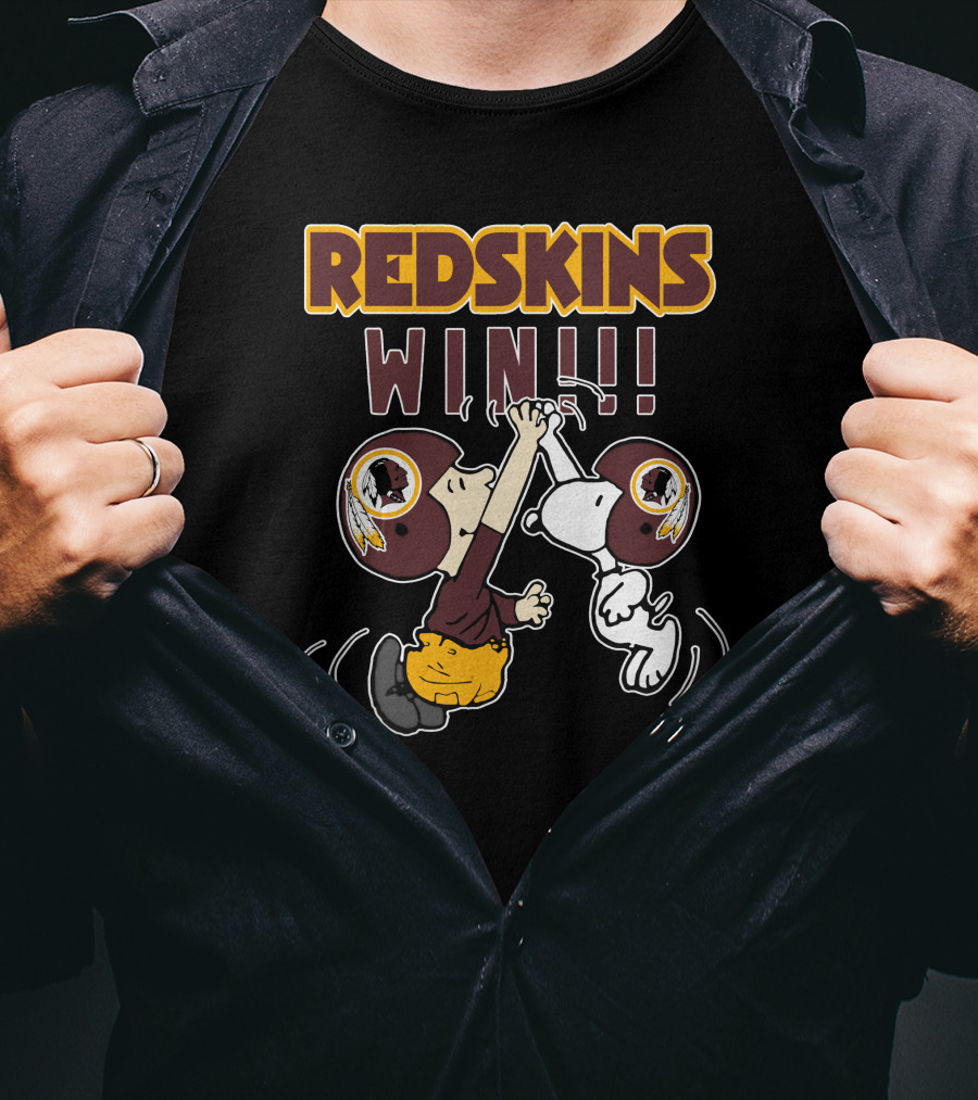 Redskins Win High Five Celebration With Iconic Characters T-Shirt