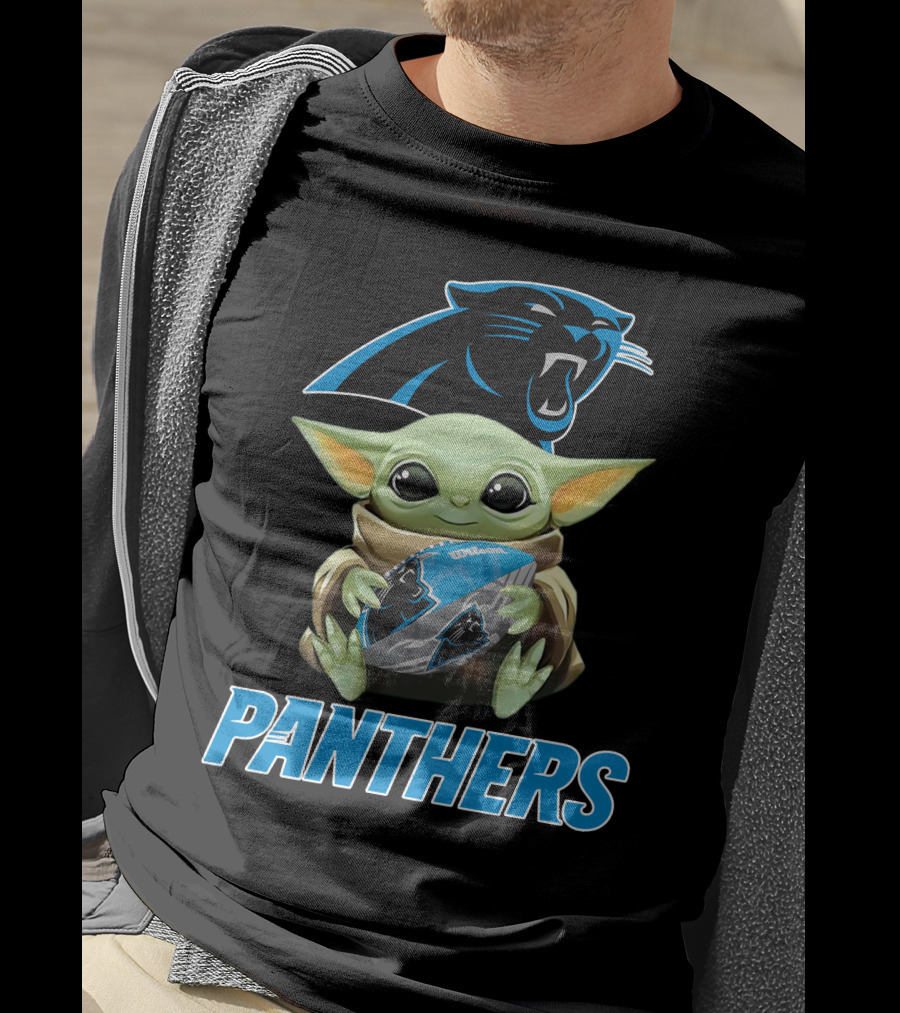 Carolina Panthers Baby Yoda Football Fan Gear T-Shirt