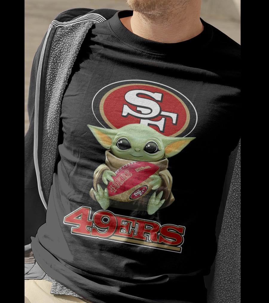 49ers Baby Yoda San Francisco Football Icon Slogan T-Shirt