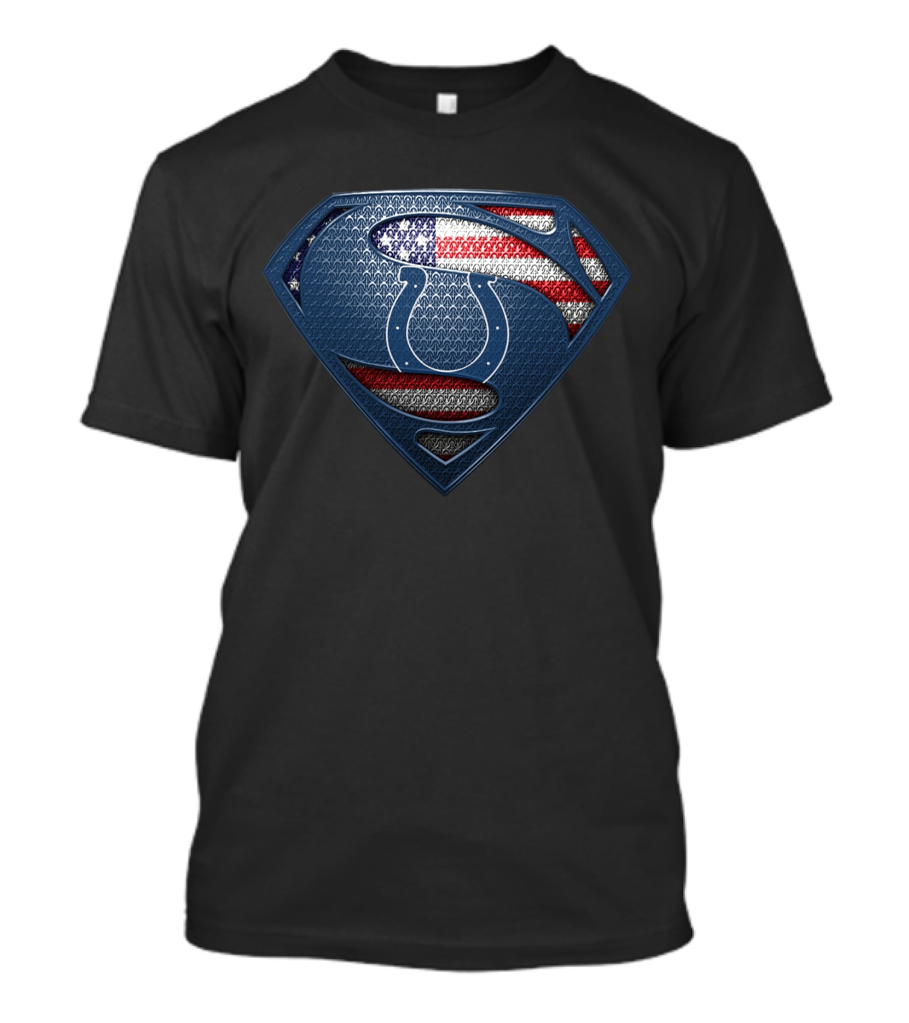 Indianapolis Colts Superman Shield American Flag T-Shirt