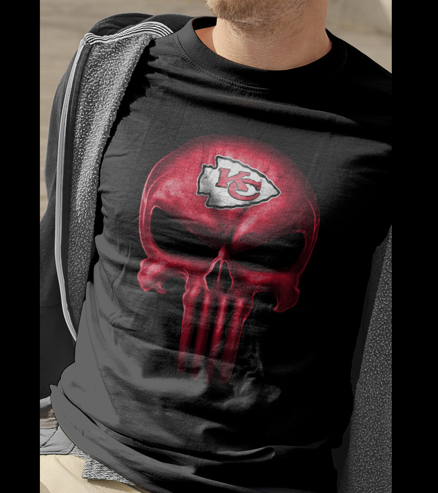 Kansas City Chiefs Skull Logo Red T-Shirt