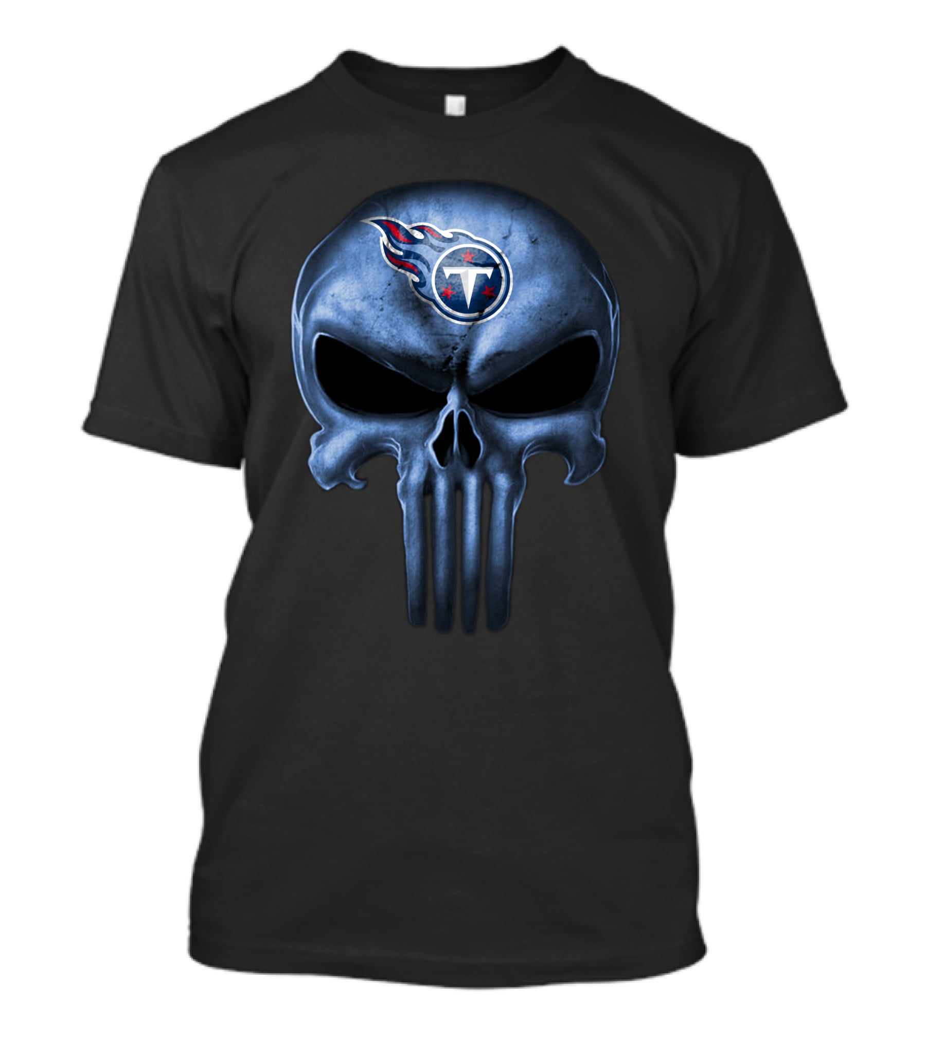 Tennessee Titans Skull Logo Nfl Fusion T-Shirt