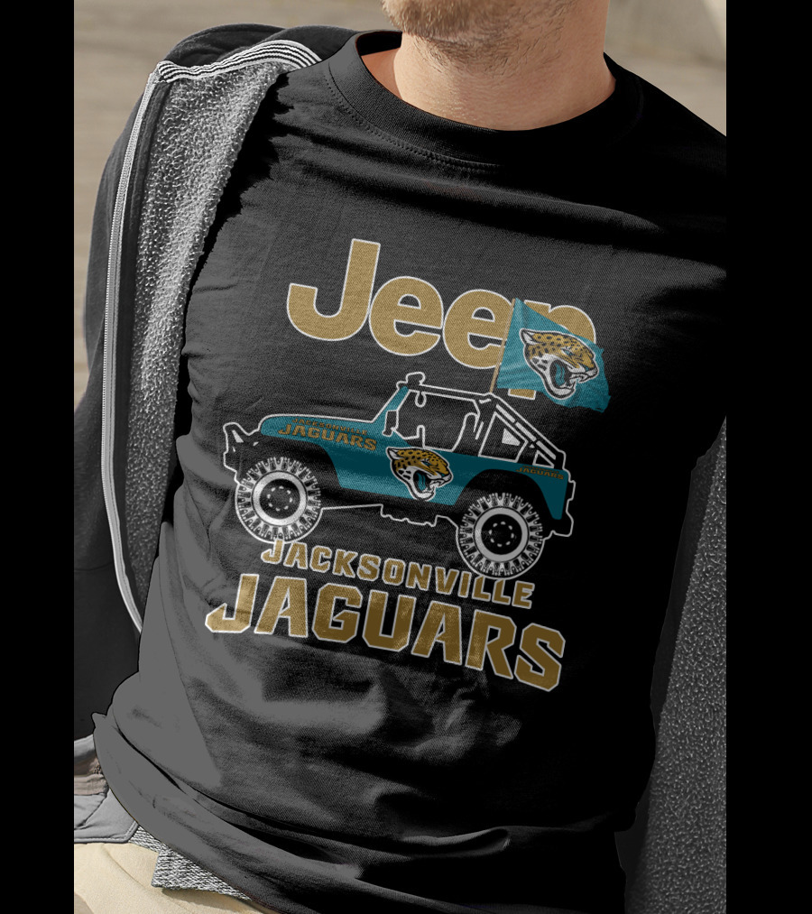 Jeep Jacksonville Jaguars Football Team Logo Vehicle T-Shirt