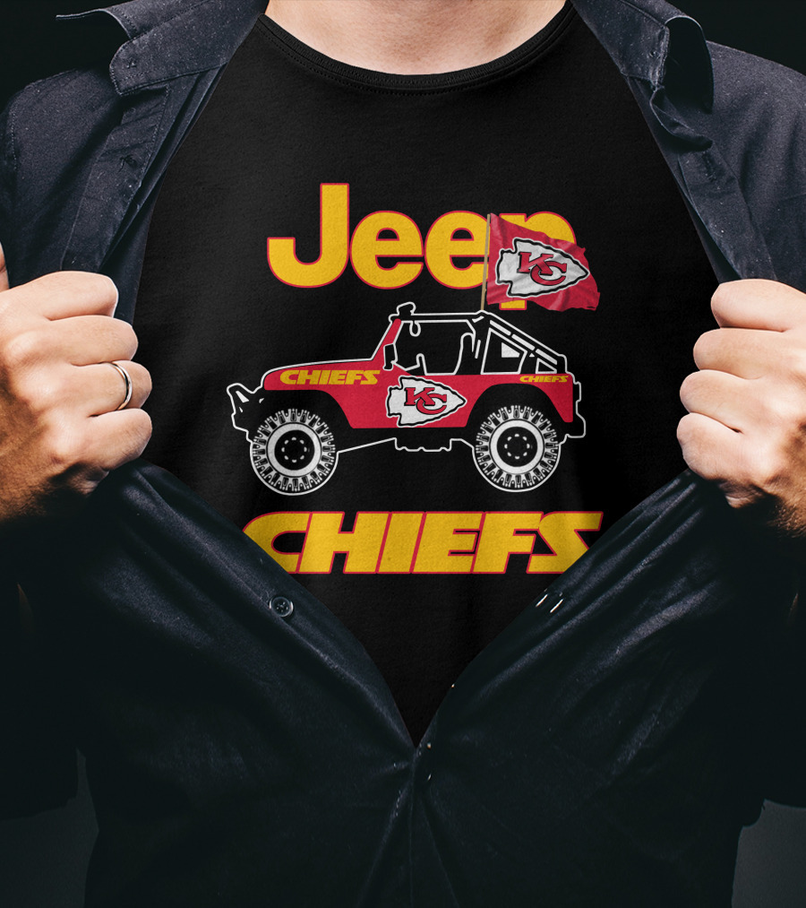 Jeep Chiefs Kansas City Flag T-Shirt