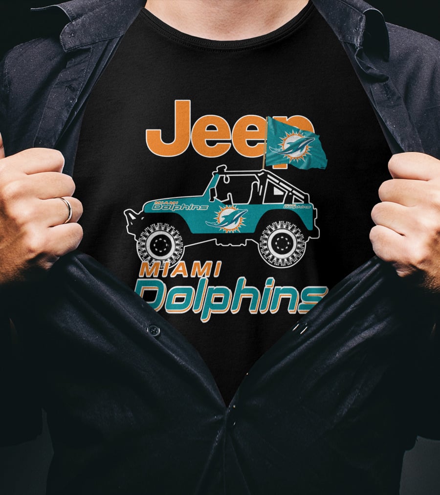 Jeep Miami Dolphins Flag T-Shirt