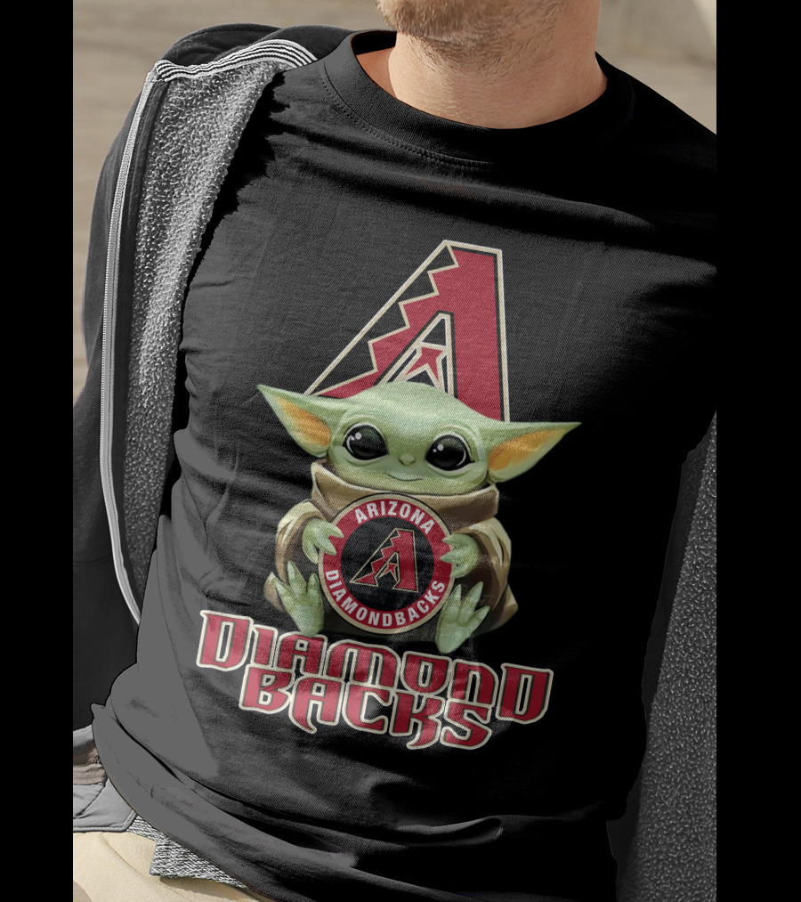 Arizona Diamondbacks Baby Yoda Holding Team T-Shirt